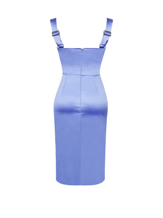 Blue Mirage Satin Dress