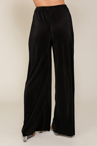 Soft Pleat Textured Pants