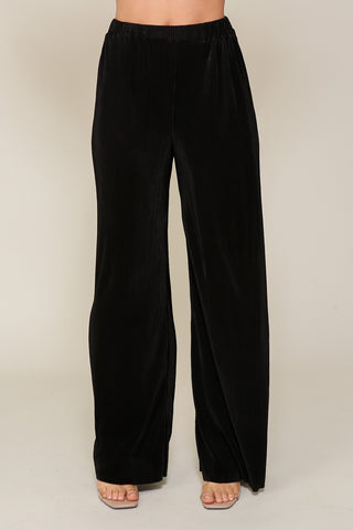 Soft Pleat Textured Pants