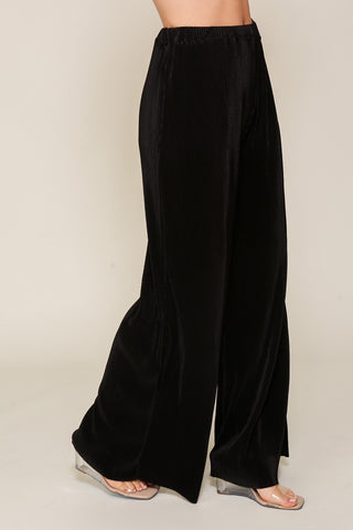 Soft Pleat Textured Pants