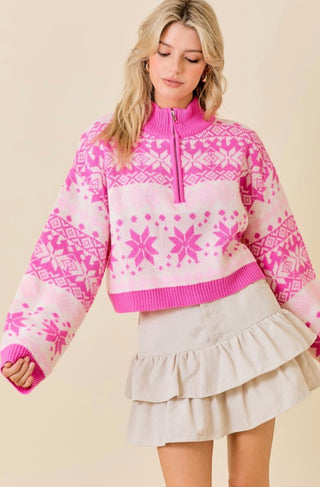 Frosted Fair Isle Sweater