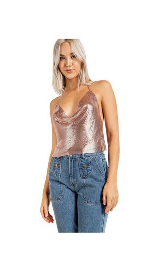 Luxe Shimmer Chain Tank