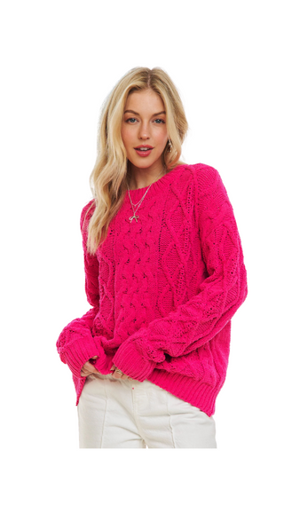 Pink Pop Knit Sweater