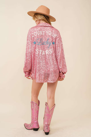 Lucky Star Sequins Top