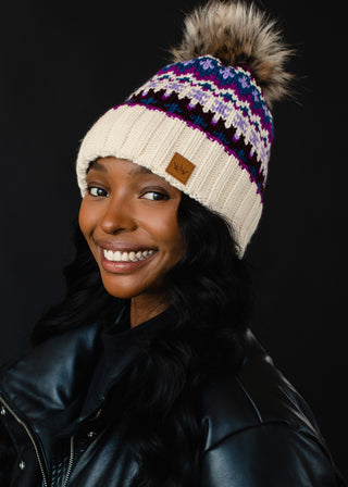 Nordic Nights Pom Hat