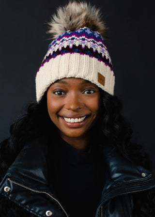 Nordic Nights Pom Hat