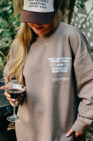 Vibes & Martinis Graphic Pullover